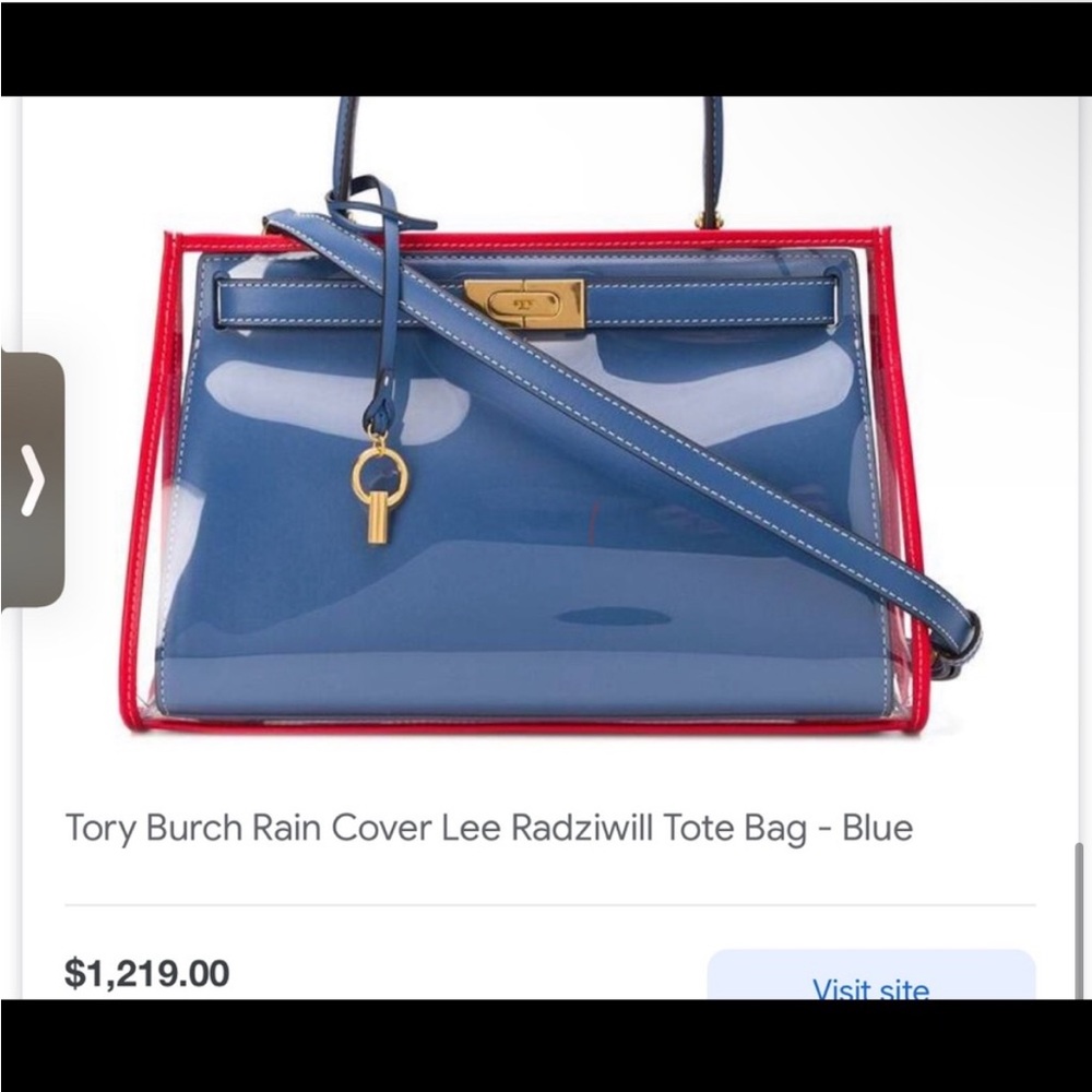 Tory Burch tote bag with rain cover
